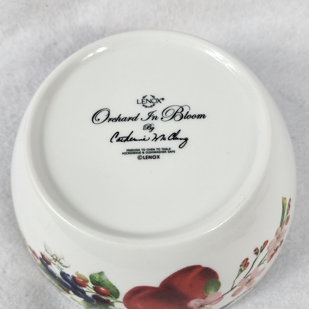 Lenox Orchard in Bloom Peach Plum 5 3/4" Rice Bowl Catherine McClung Replacement - Picture 7 of 10